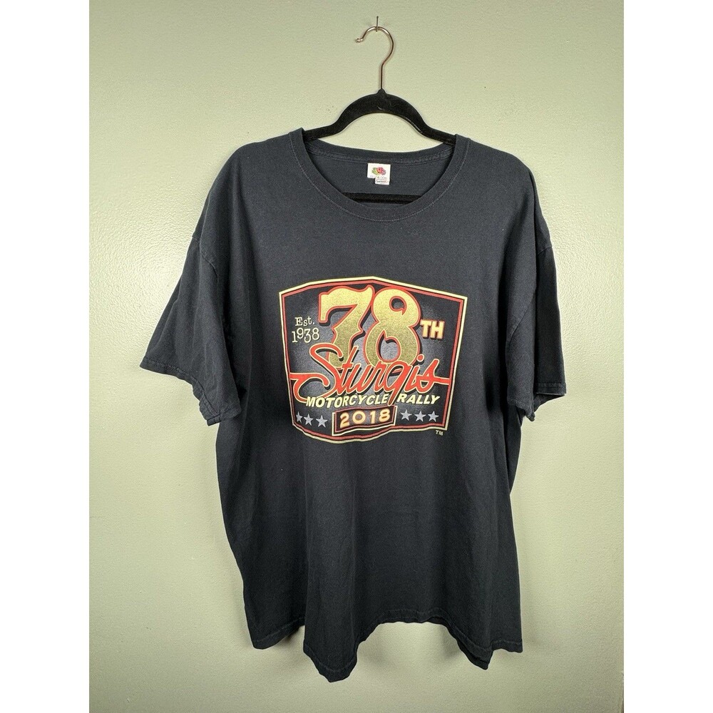 78th Sturgis Motorcycle Rally Black T-shirt Men's‎ 2XL Biker Shirt